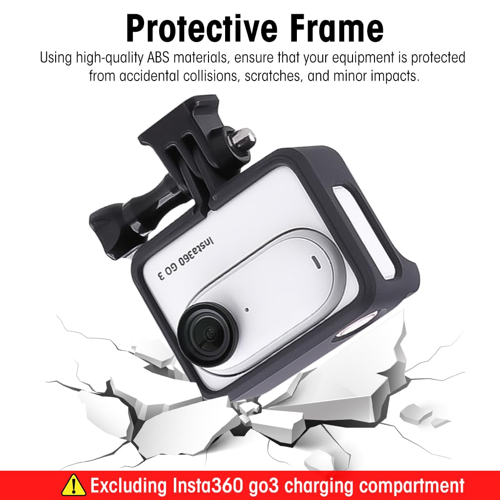ZORBES Frame Case for Insta360 GO 3 Charging Case with Integrated Mount Adapter | Easy Installation and Protective Cover