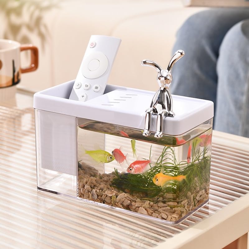 Qpets® Small Aquarium | Transparent Fish Tank