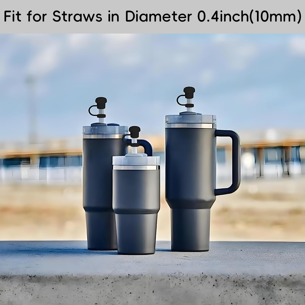 ZIBUYU Universal Straw Lid for Stanley Cups with Leakproof Sealing | 6PC BPA-Free Silicone