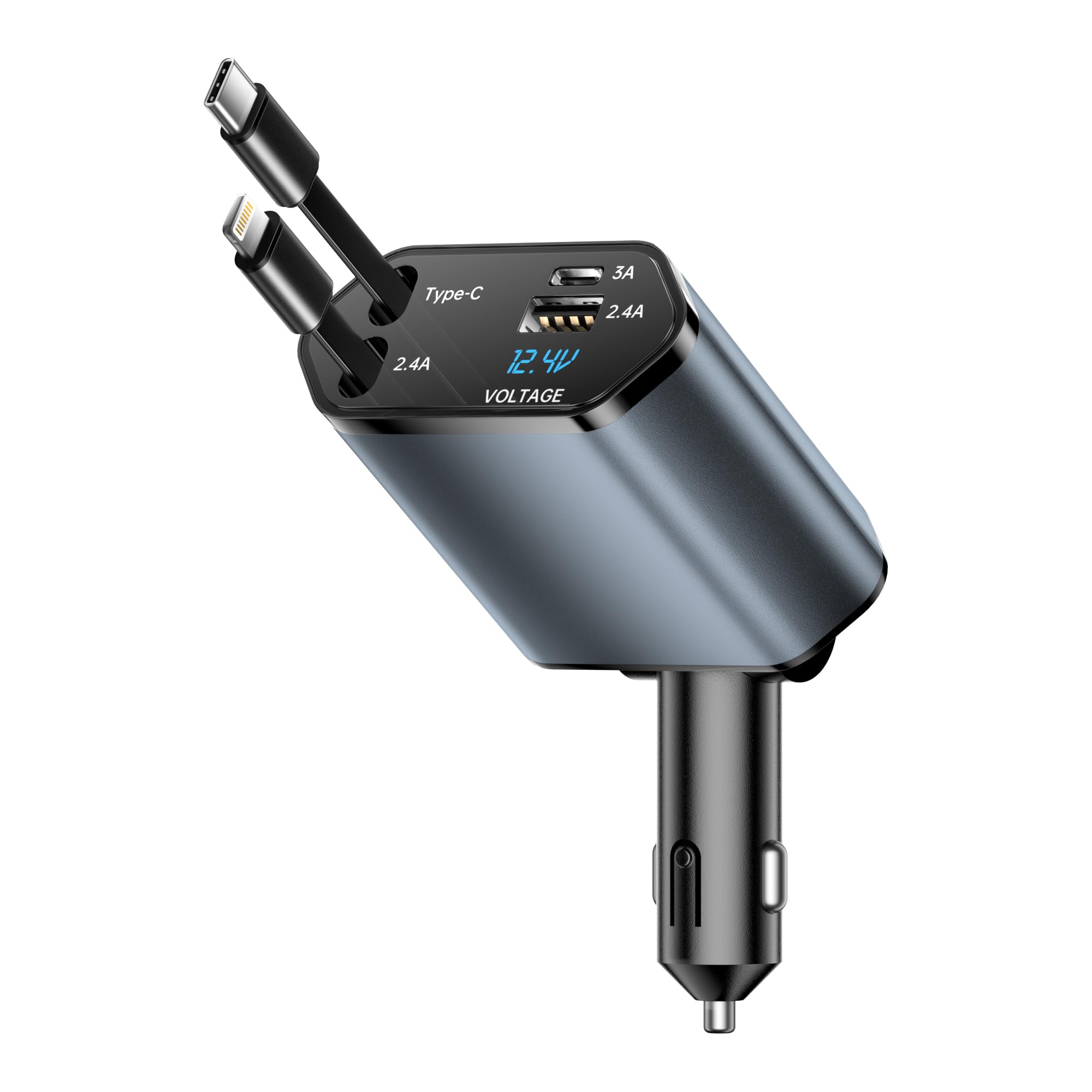 STHIRA® Retractable Car Charger,