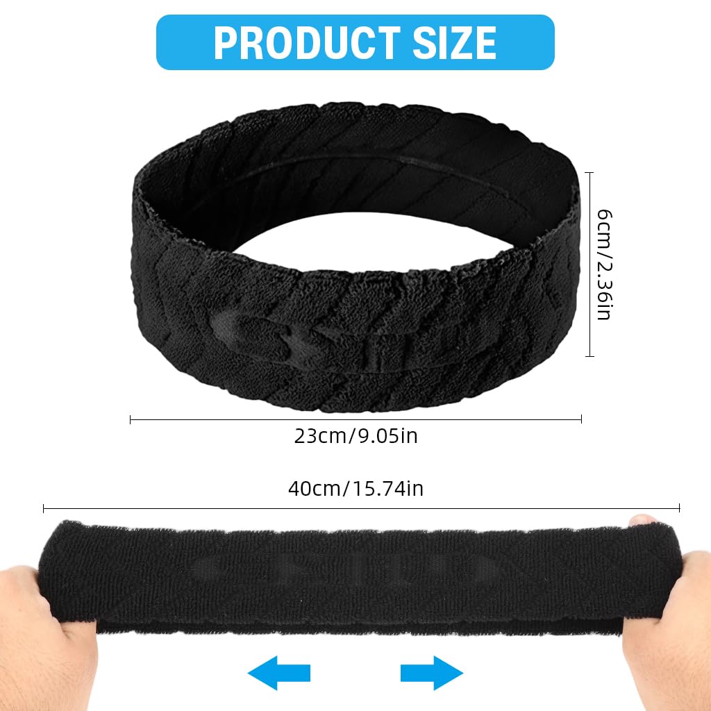 Proberos Sport Headband for Running and Yoga with Anti Slip Silicone Grip | Cotton Blend Breathable Design