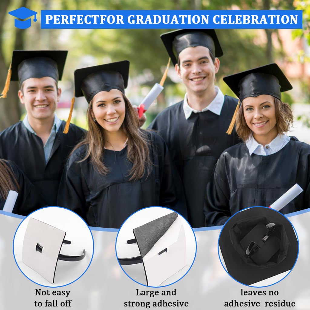 PATPAT Graduation Cap Headband for Secure Fit with Anti Fall Holder Insert | 2pcs Set