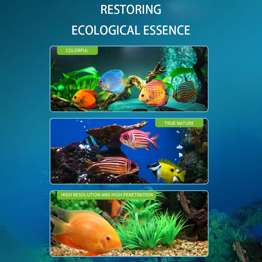 XYZ LED Aquarium Light for 60-70cm Fish Tank with 40 RGB LEDs and Retractable Bracket | 16W