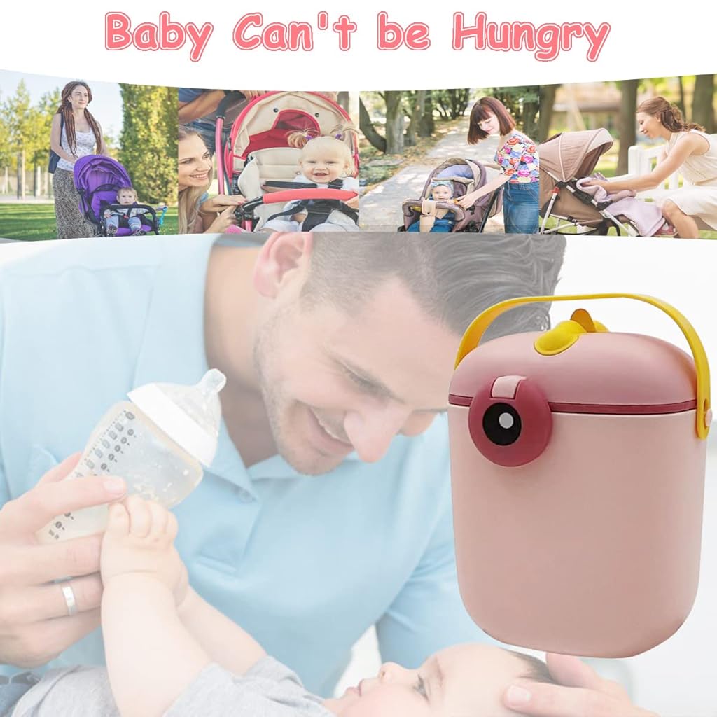 SNOWIE SOFT 300g Baby Formula Dispenser with Scoop and Leveller, Foodgrade PP Double Layer Anti-Leak Milk Powder Dispenser Container, Baby Snack Storage Container for Outdoor Travel Home, BPA Free