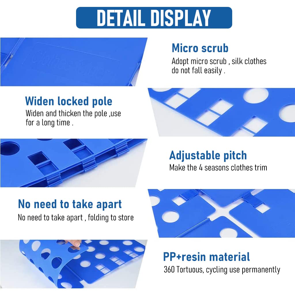 Zibuyu Clothes Folding Board for Wardrobe Organization with Adjustable Panels | ABS Material