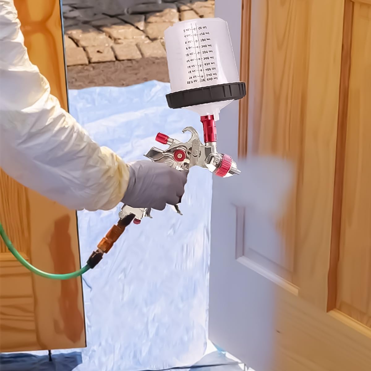 Serplex Paint Cup for Automotive Spray Gun with 600ml Capacity and 3‑Part Assembly | 10 Cups Set