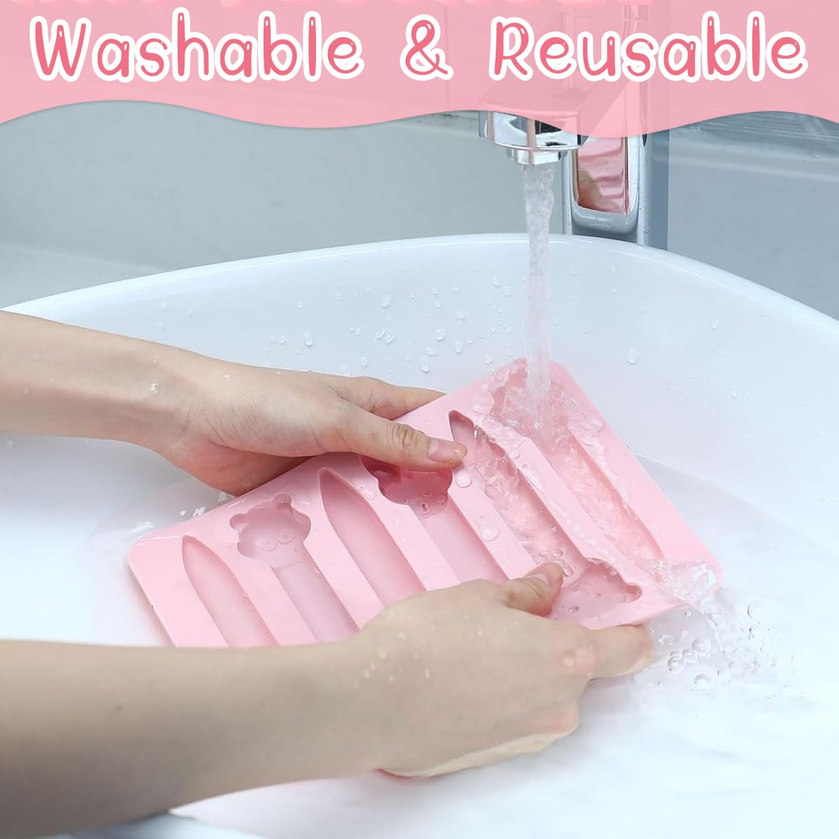 HASTHIP Crayon Mold for DIY Crafts with Six Cavity 3D Design in Flexible Silicone | Kids Art