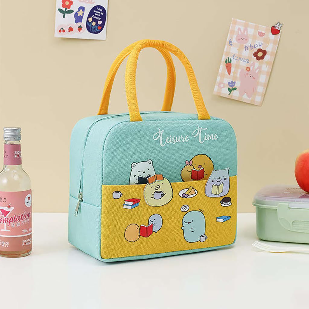 Zibuyu Insulated Reusable Lunch Bag for Work and School with 9.05x5.11x7.87 in Capacity | Waterproof Oxford Cloth and Thermal Aluminum Lining