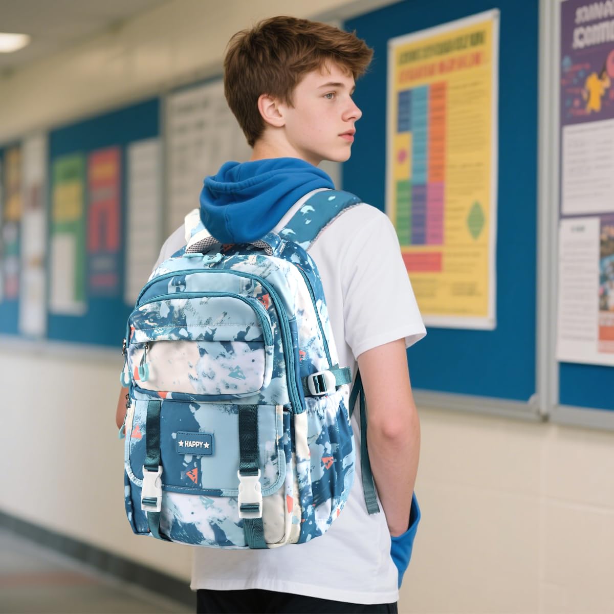 PALAY School Backpack for Kids with 13.3 in Laptop Compartment and Trolley Strap | Waterproof Oxford Cloth