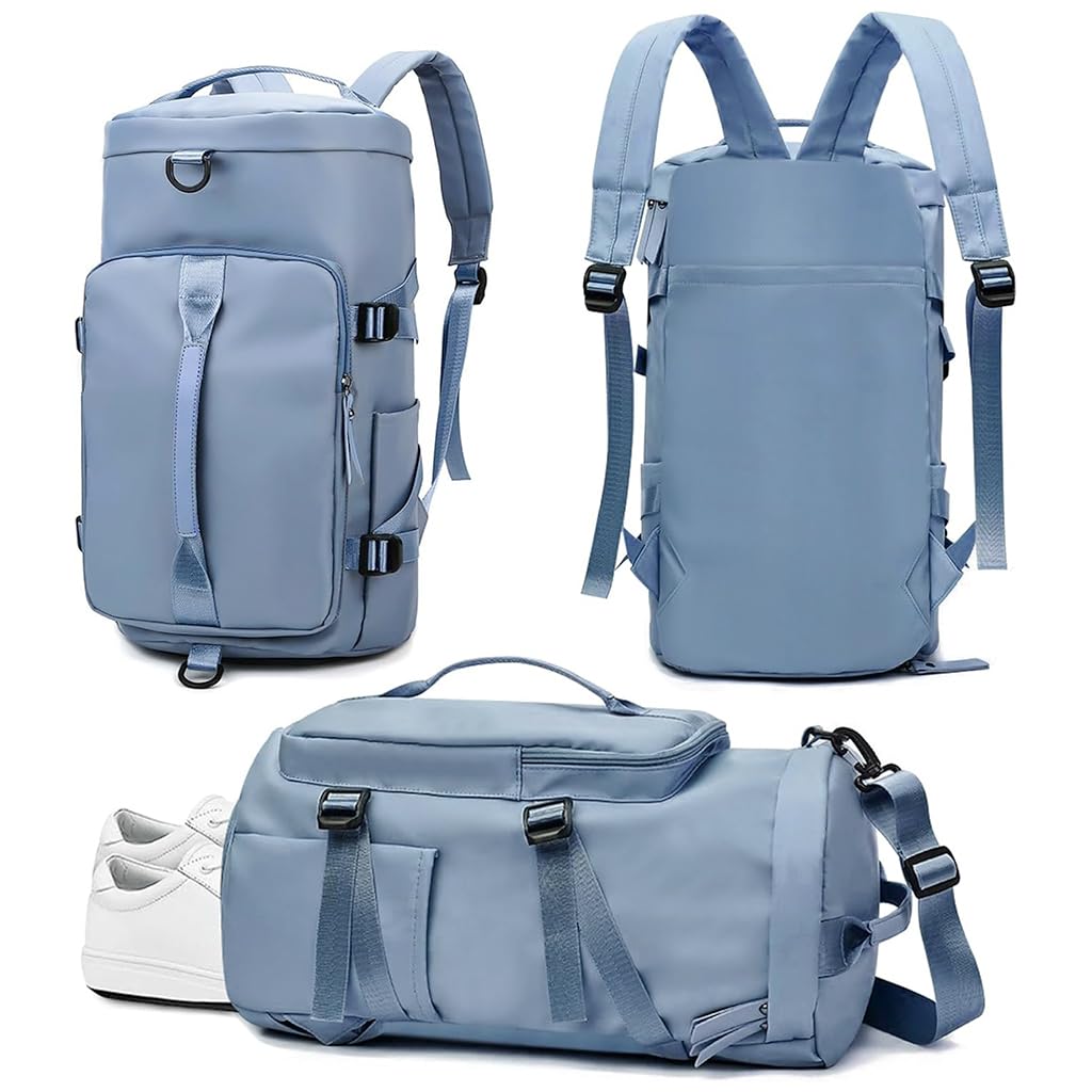ZIBUYU Gym Bag Duffle Bag for men with Removable Shoulder Strap Travel Backpack Multipurpose Nylon Travel Bag Fitness Bag with Shoe Compartments Multi Compartments Backpack Bag for Travel