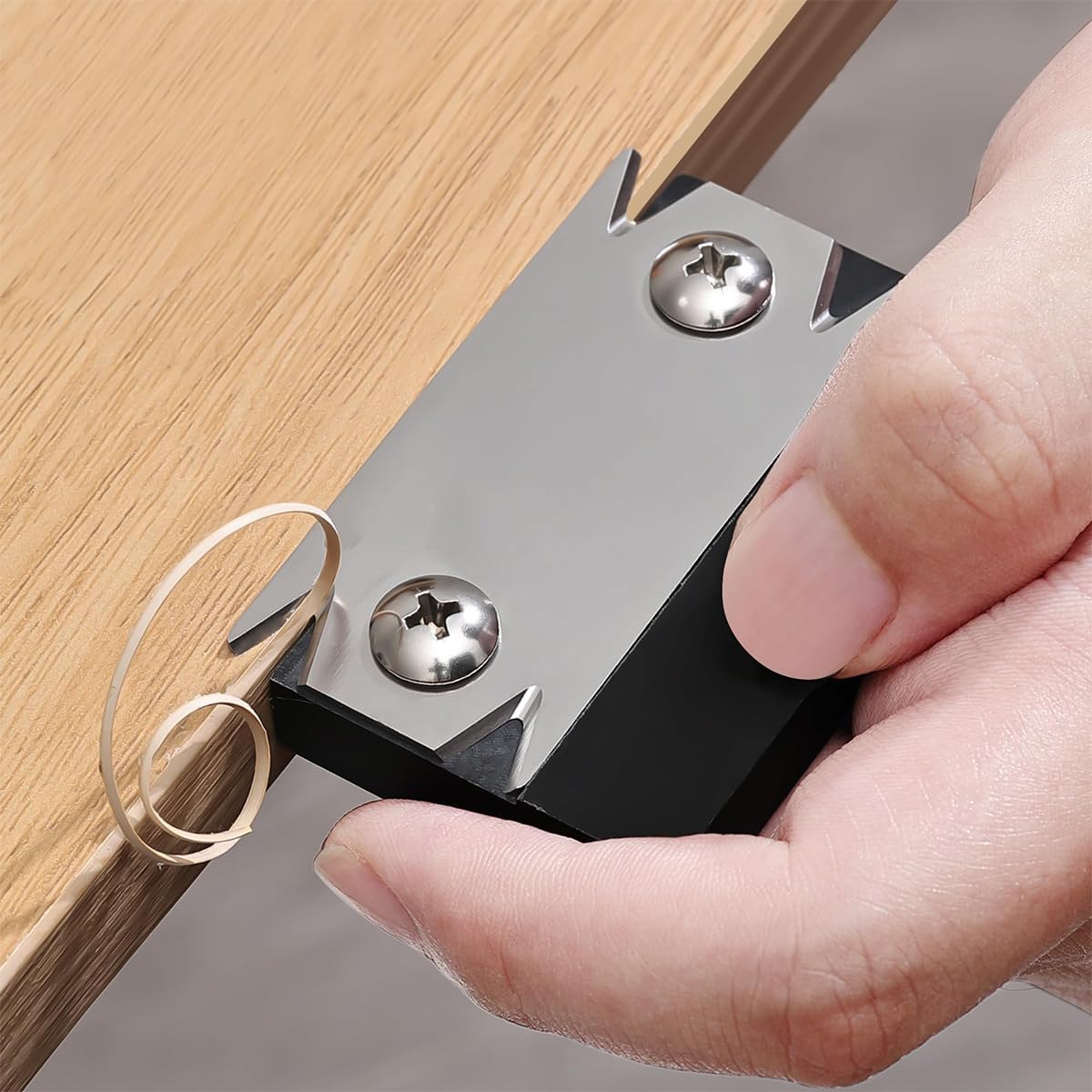 Serplex Woodworking Edge Trimmer for Precise Corner Finishing with Dual Head Slot and Steel Blade