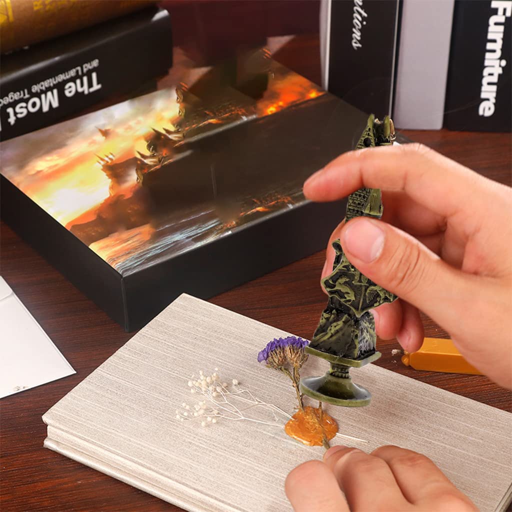 Supvox Wax Seal Stamp Kit for DIY Crafts with 120 Wax Beads and Hogwarts Seal Stamp | Gift Set