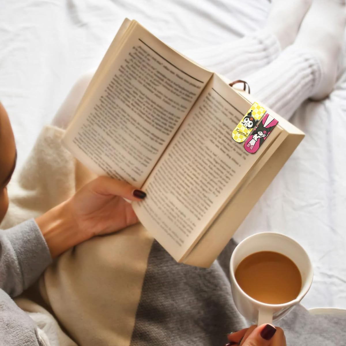 Climberty Magnetic Bookmarks 6 Pcs for Reading with Strong Grip and Tear Resistant Design | Cute Kuromi Gift for Students