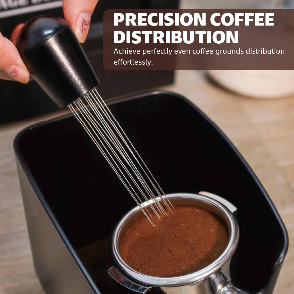 Supvox Coffee Stirrer for Espresso Machines with Ergonomic ABS Handle and 304 Stainless Steel Needles | 3 PCS Set