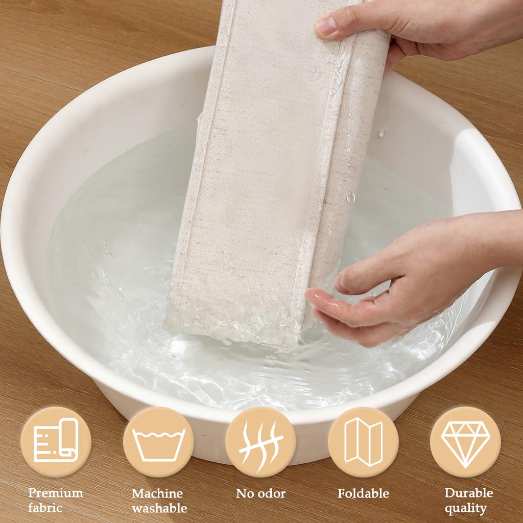 Zibuyu Undergarments Organizer 3PC Set for Women with 33 Slots and Foldable Cotton Jute Design