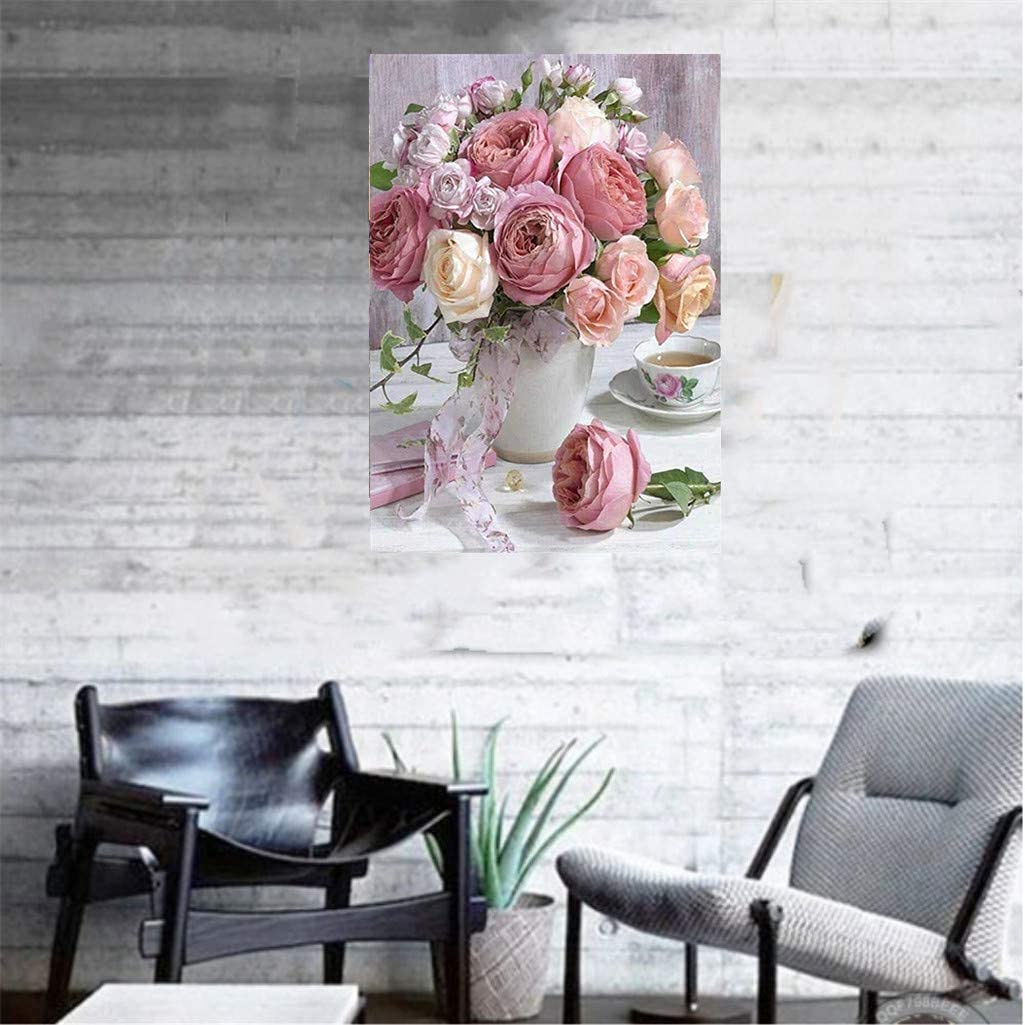 HASTHIP Diamond Painting Kit for Home Wall Decoration with 30x40 cm Canvas | Metal Frame