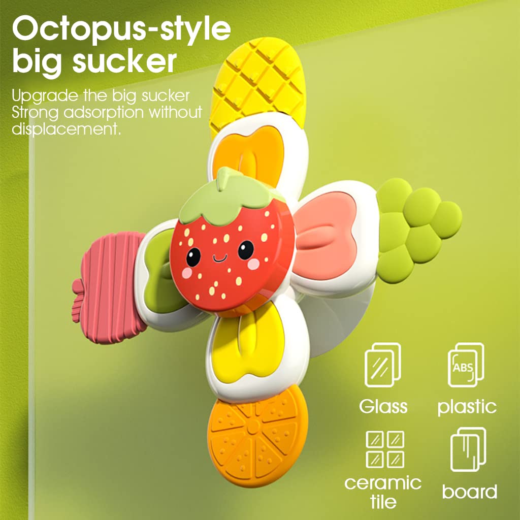 PATPAT Baby Bath Toys Set for Toddlers with Suction Cup and Spinning Design | 4pcs Sensory Gift