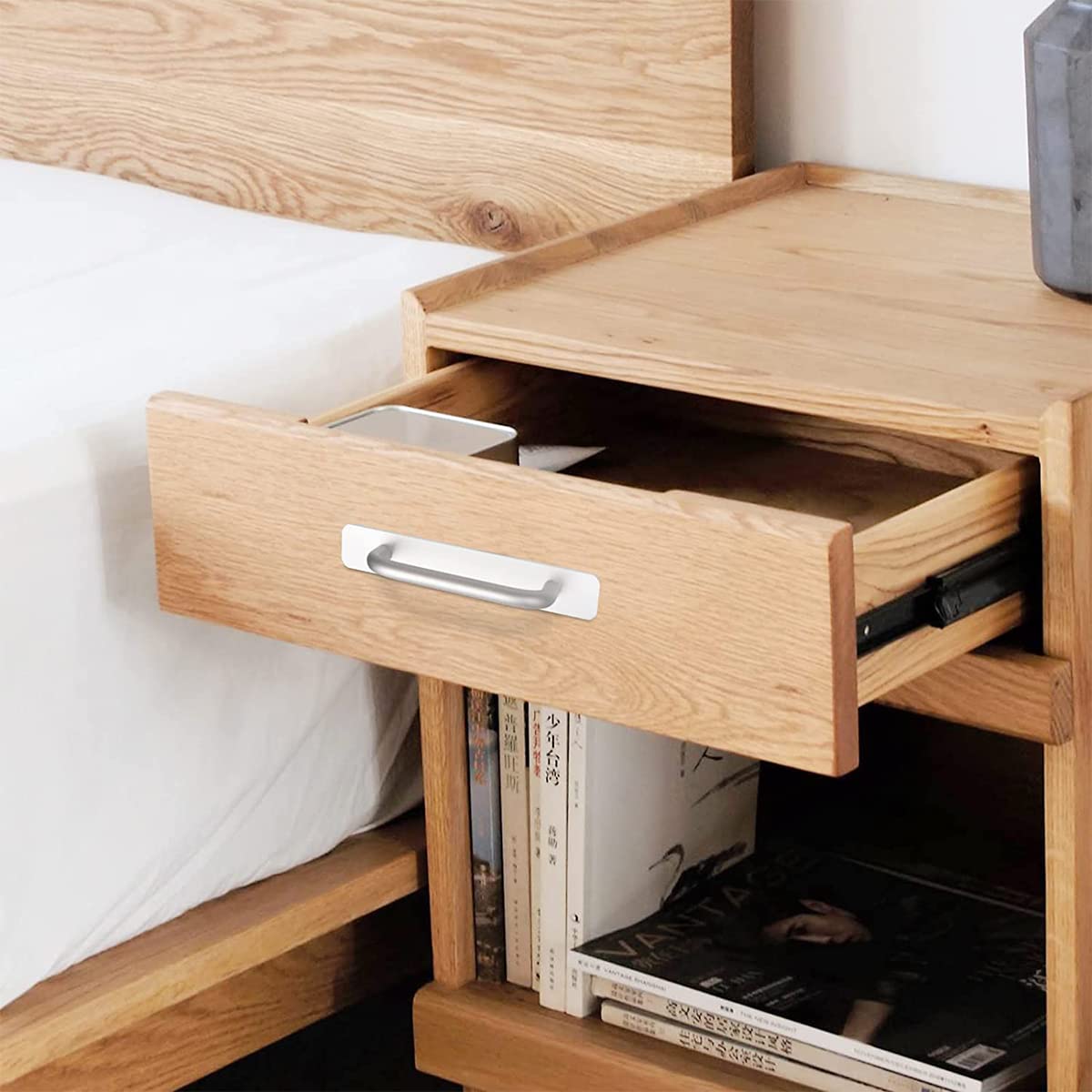 Supvox Door Handle for Cabinets and Sliding Doors featuring 5.8 in Self-Adhesive Design | Polished Aluminum Alloy Pull