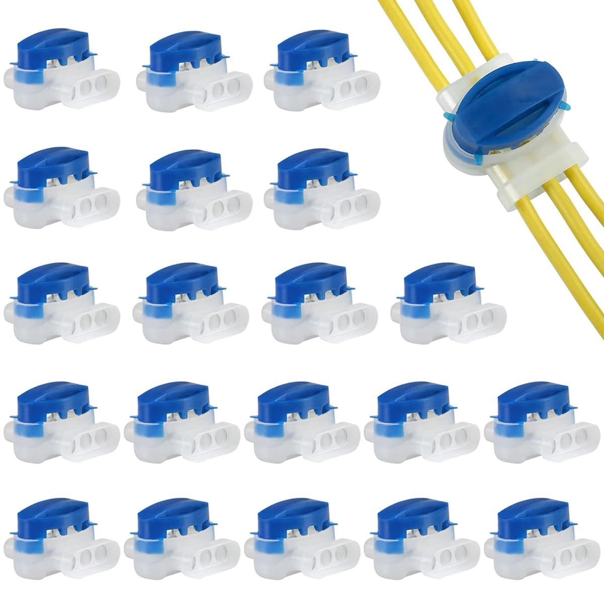Serplex Wire Connectors for Robotic Lawn Mowers with T Bridge Lock System | 20Pcs 22 14 AWG Waterproof ABS