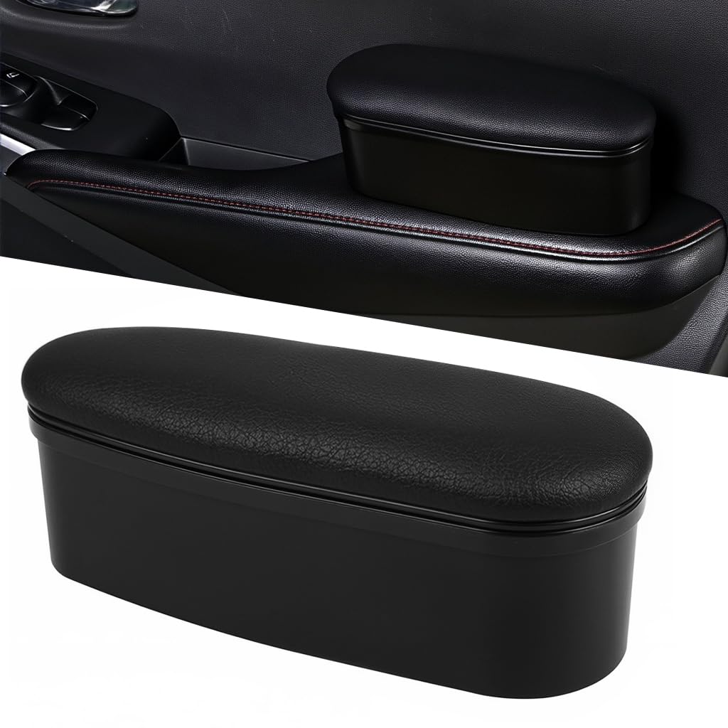 STHIRA Elbow Rest Armrest for Car Door with 2 in 1 Storage Case and Adjustable Length | PU Cushioned Support 20x8x8cm