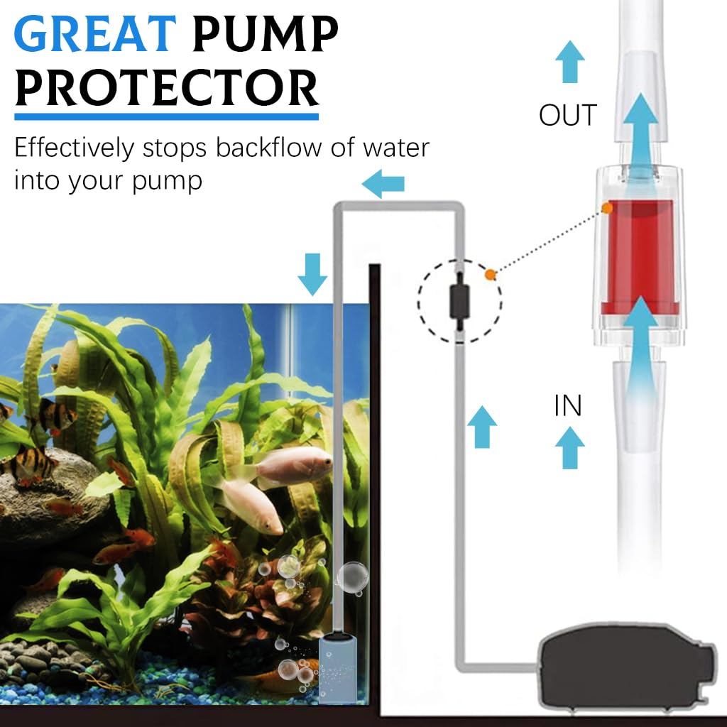 Qpets® Aquarium Air Pump Accessories with 2 Air Stones, 6Pcs Snap-on Suction Cups, 2 Nozzles & 4 Pipe Connectors, Replacement Accessories for Fish Tank Oxygen Generator Air Pump