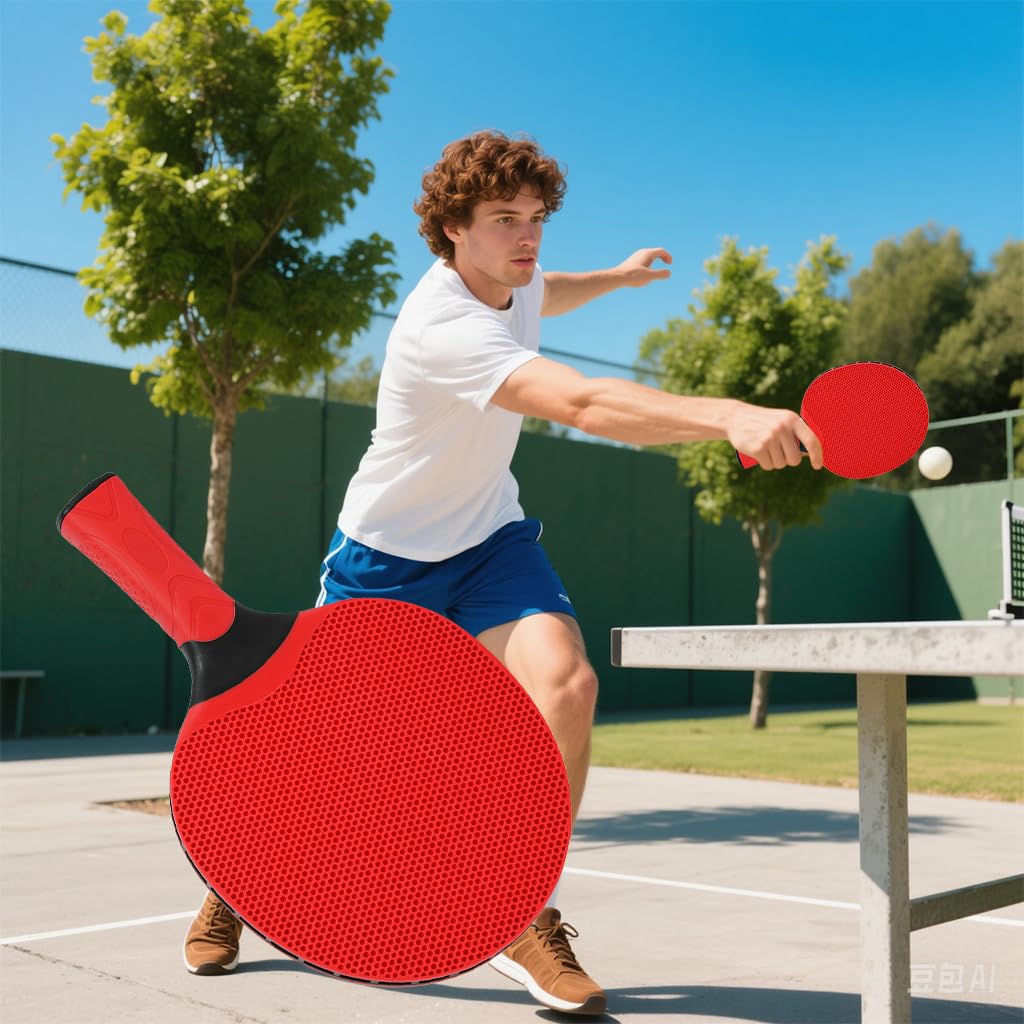 Proberos Table Tennis Racket for Training with Silicone Surface Grip and 14.6cm Face | Youth Practice Paddle