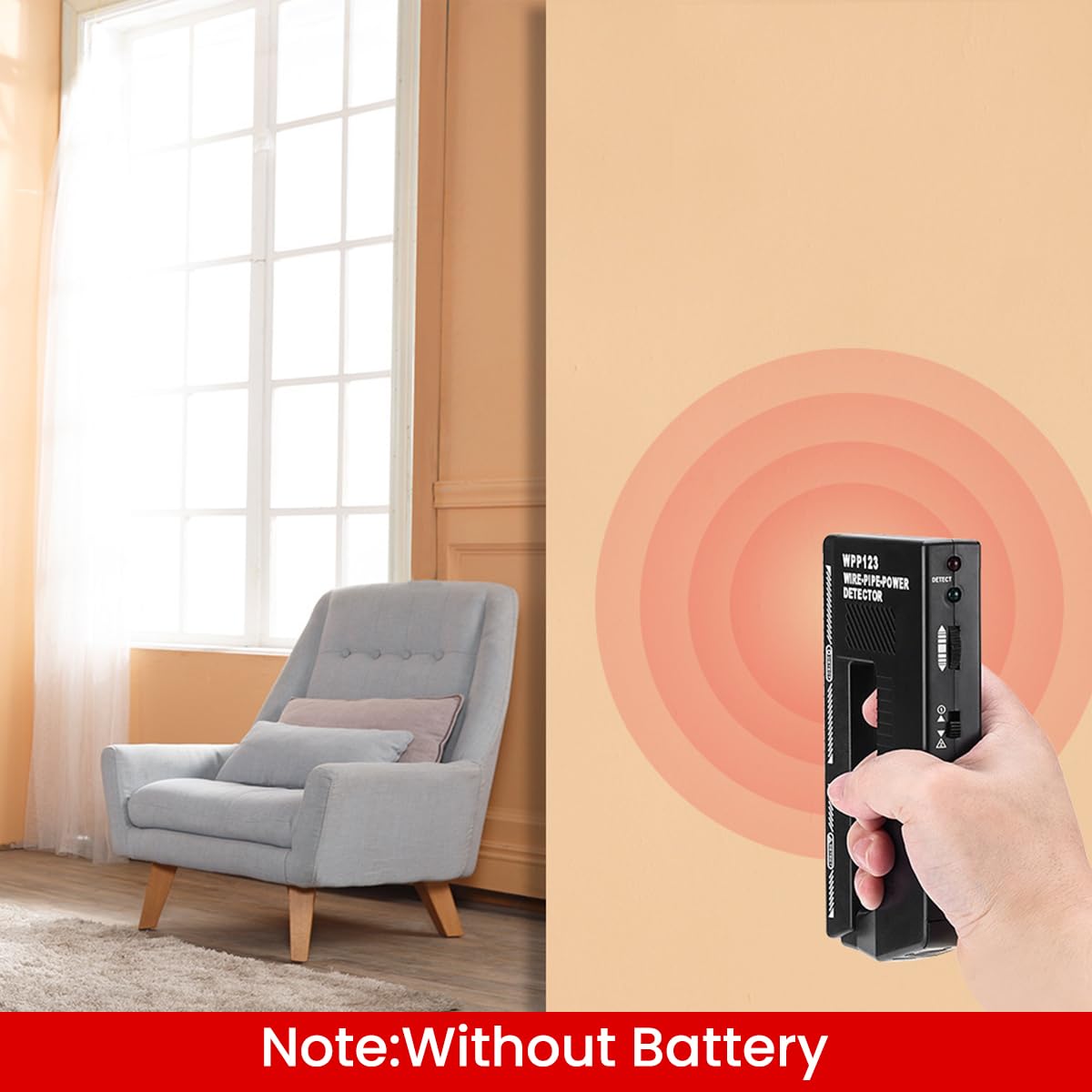 Serplex Wall Scanner for Studs and Wires with Dual Alarm | Detects Metal up to 24mm Deep