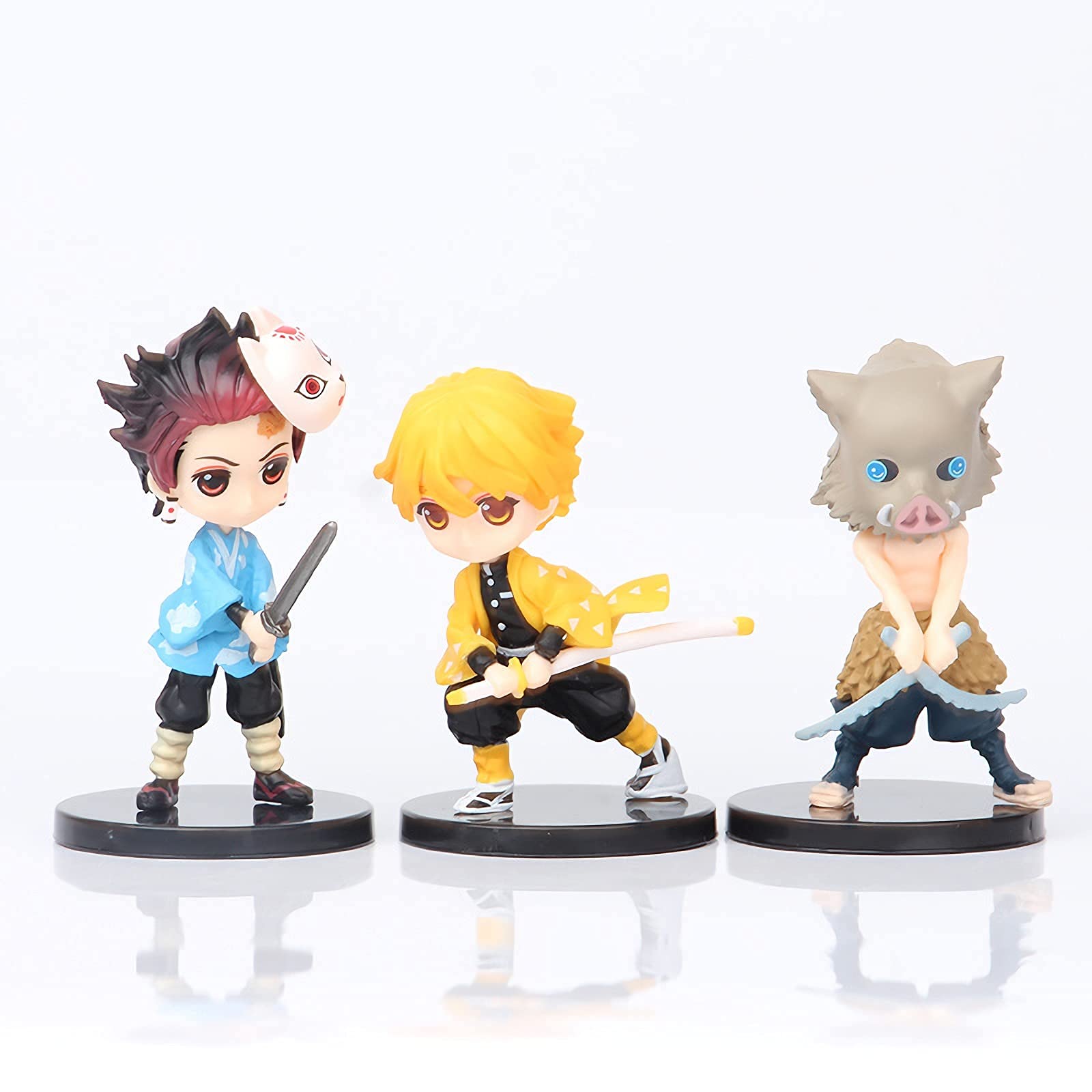 HASTHIP Demon Slayer Action Figures Set with 6 Characters 2.5–2.9 in | Non Toxic Plastic Toys