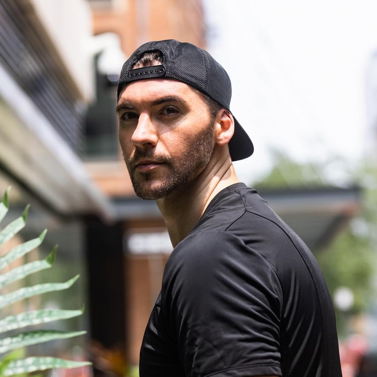 Zibuyu Men's Baseball Cap for Summer with Breathable Mesh and Panther Embroidery | Black Adjustable Sun Hat