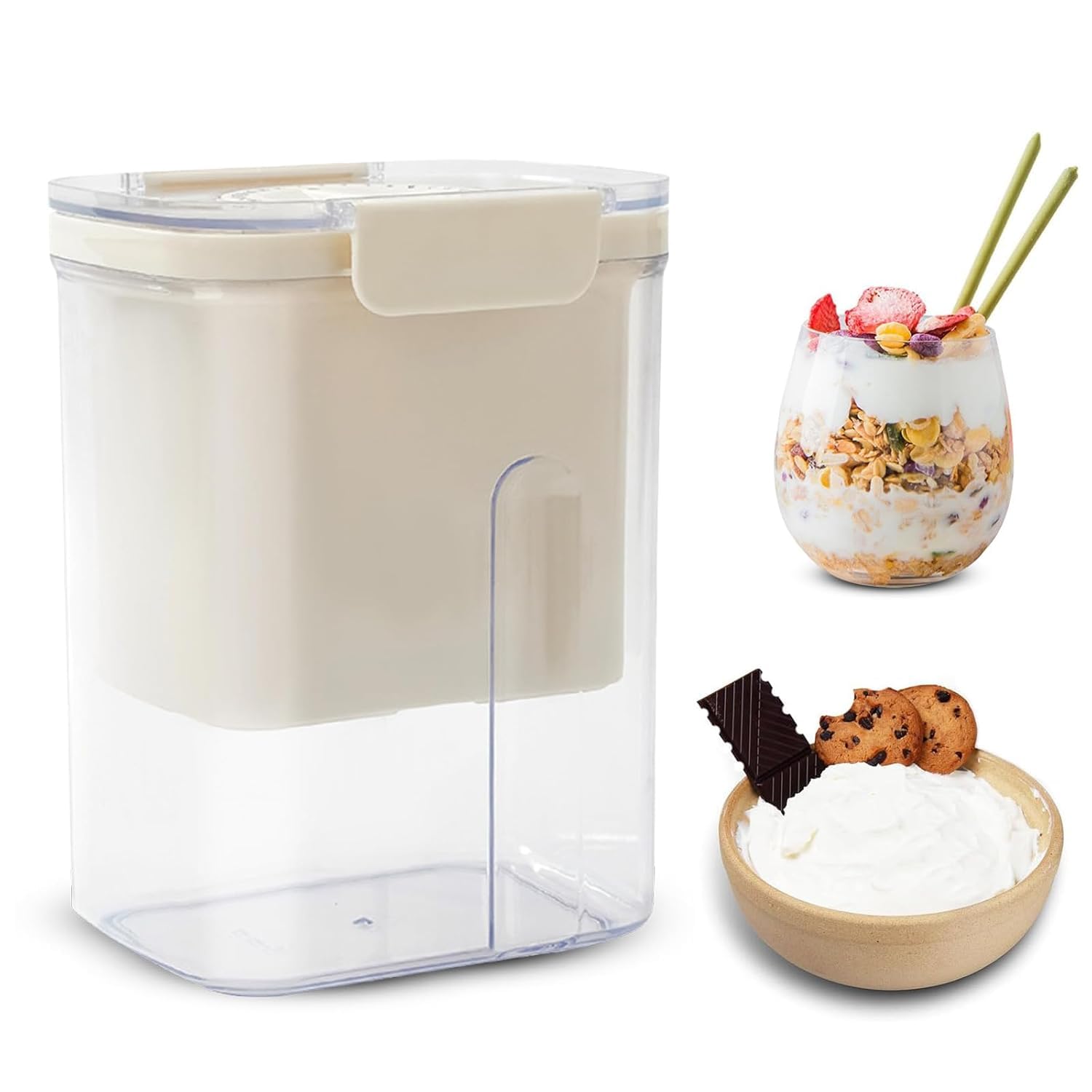 Supvox Yogurt Strainer for Greek Yoghurt with Fine Mesh and 34 Oz Capacity | BPA Free