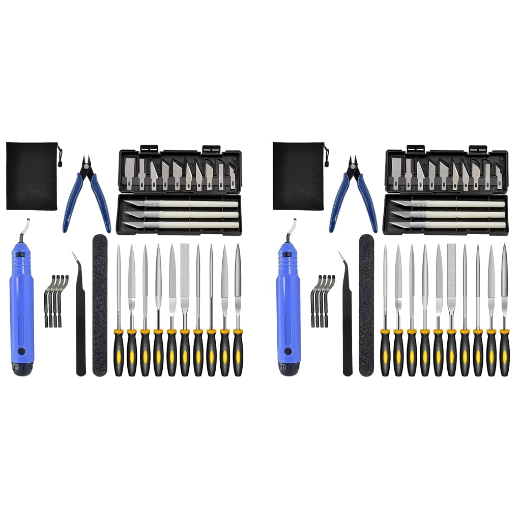 Serplex 3D Print Tool Kit for Cleaning and Finishing Prints with 32 Tools | Includes Cutter and Deburring Blades