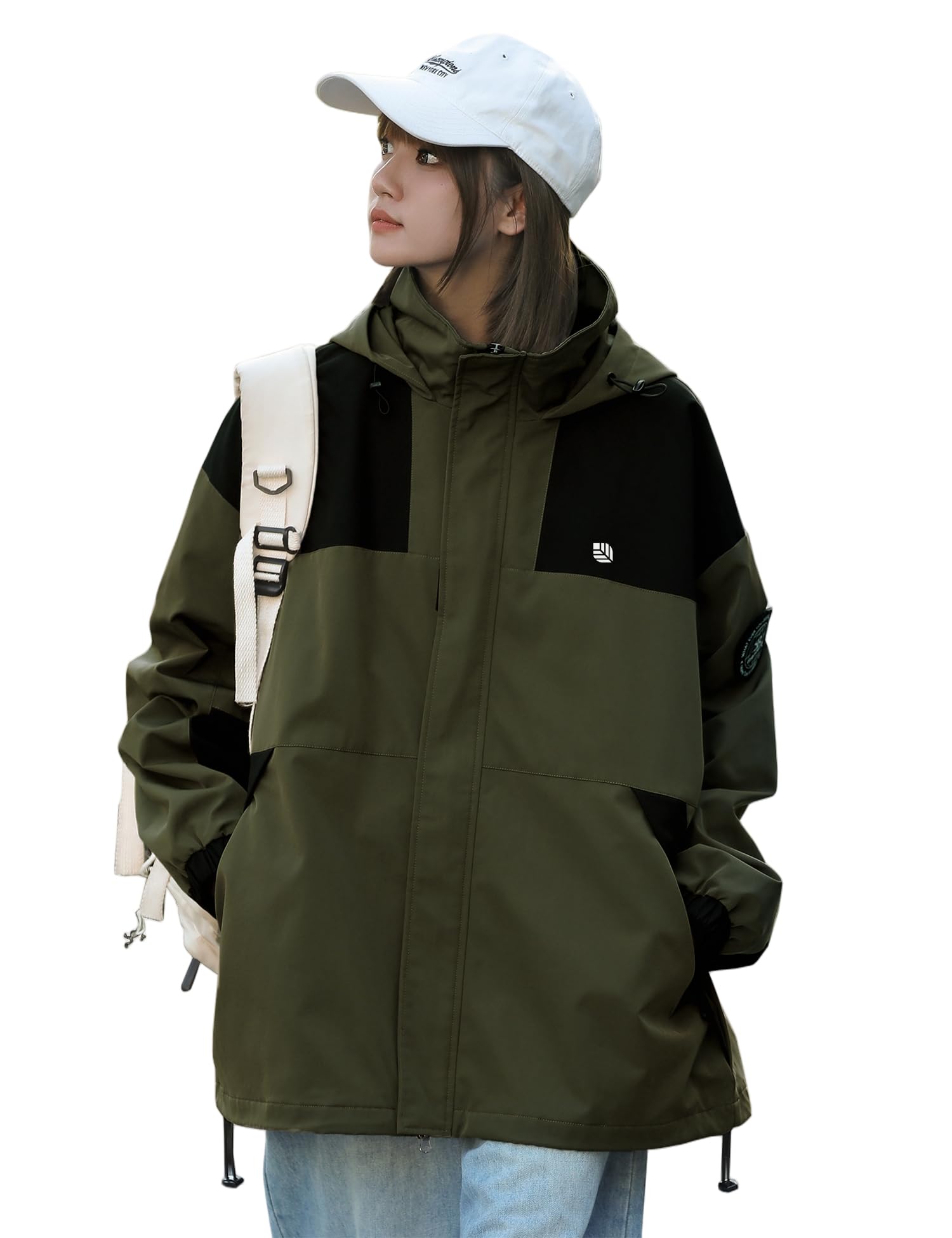 Venzina Women's Softshell Jacket for Hiking and Travel with Waterproof Windproof Fabric | Green Outdoor Layer