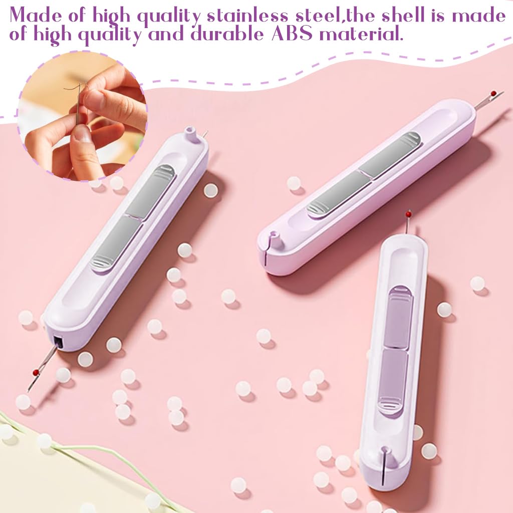 HASTHIP 2 in 1 Automatic Threader Seam Ripper for Hand Embroidery with Dual Head | 2 PCS Stainless Steel