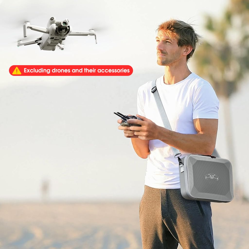 ZORBES Carrying Case for DJI Mini 4 Pro with Waterproof PU Cover and Lycra Lining | Includes Shoulder Strap and Handle