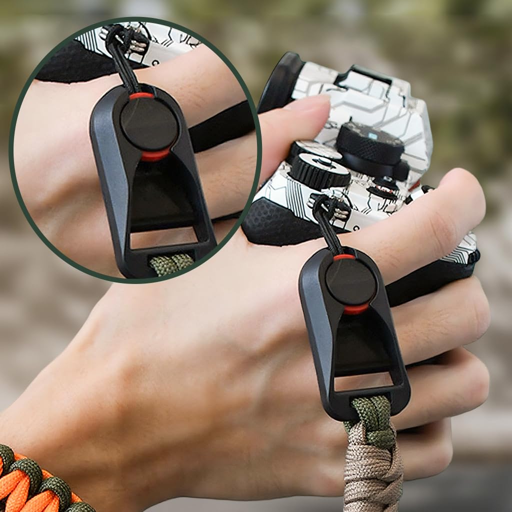 ZORBES Camera Quick Release Combo Buckle for DSLR and Mirrorless Cameras featuring Anchor Links | 6 Pcs Secure Click-In Click-Out Design