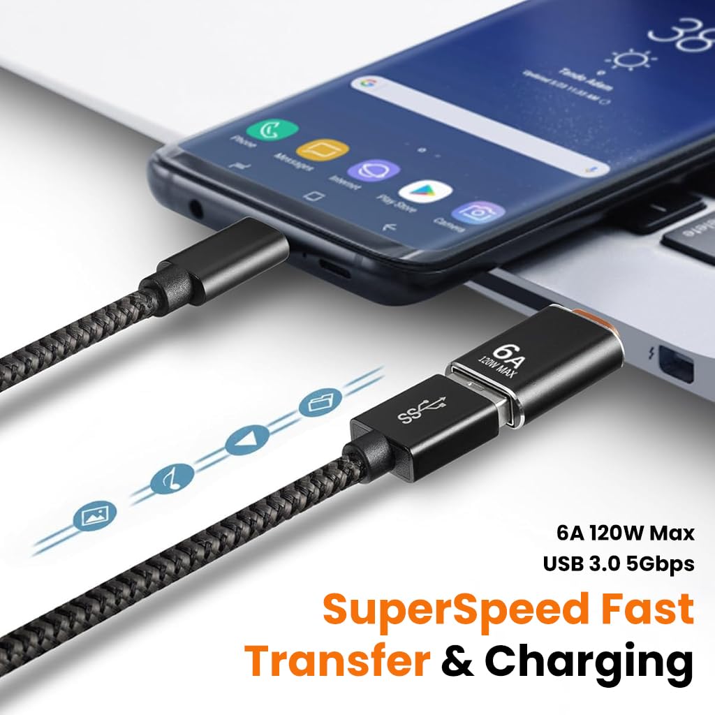 Verilux USB to Type C Adapters 4 Pack for iPhone 15/16 with 10Gbps Data Transfer | OTG Charging Support