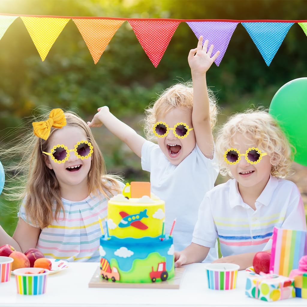 SNOWIE SOFT Baby Sunglasses and Bow Headband Set for Toddlers | Sunflower Gift for Kids