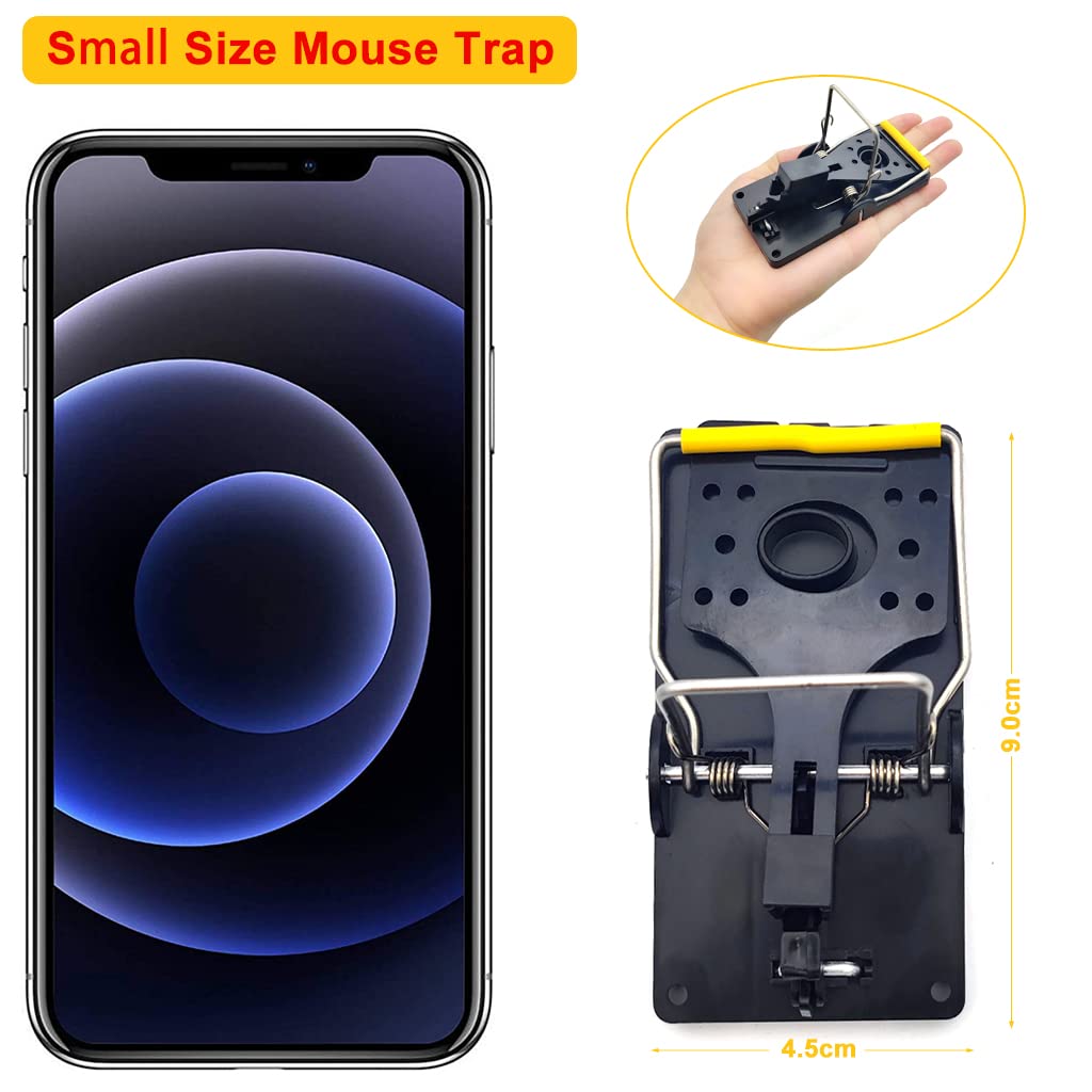ELEPHANTBOAT Mouse Traps for Indoor and Outdoor Use with Quick Trigger | 4 Pack 9.7×4.6×5.5 cm Reusable ABS Design