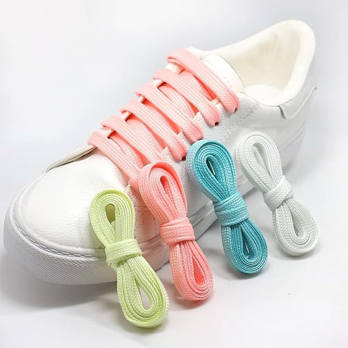 Venzina Luminous Shoelaces for Night Running featuring 3.3 ft Glow Design | 5 Color Set