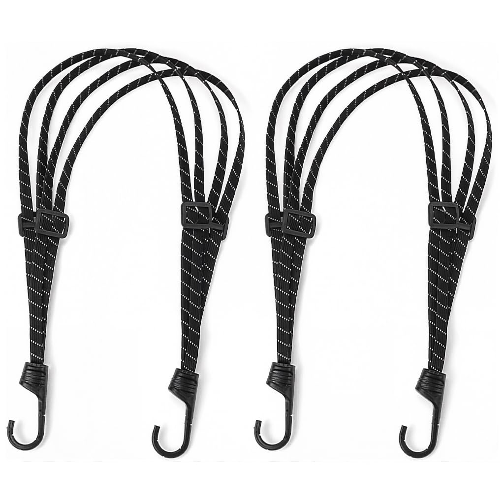 STHIRA Bungee Cord for Motorcycle and Bicycle Luggage with Reinforced Hook 90cm | 2 Piece Set