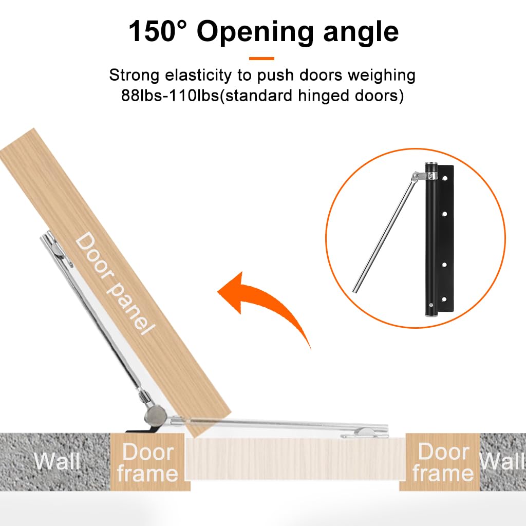 Serplex Automatic Door Closer for Homes and Offices with Adjustable Tension and Stainless Steel Construction