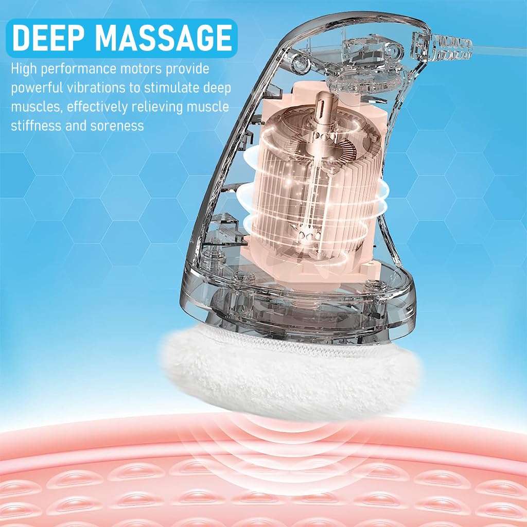 HANNEA Body Massager for Full Body Sculpting with Ergonomic Handle and 6 Pads | Stepless Adjustment