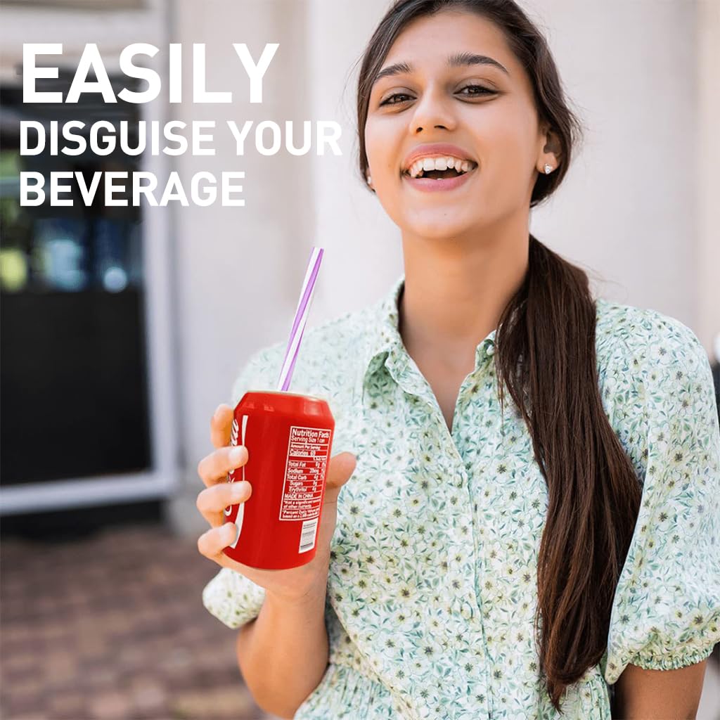 HASTHIP Beverage Can Sleeves 3pcs 335ml for Standard Cans with Anti Slip Silicone Grip | Fun Zip Top Design