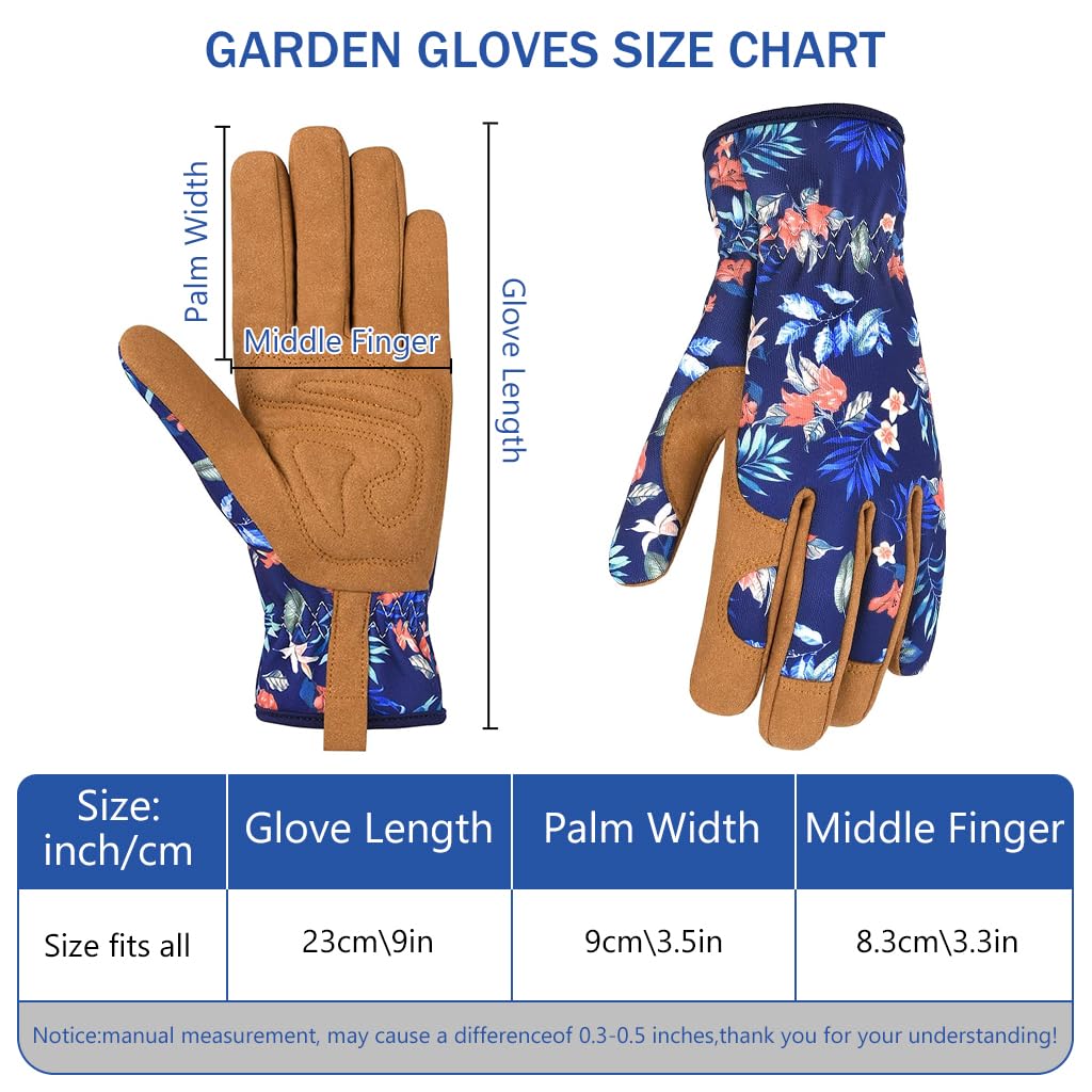 HASTHIP Gardening Gloves for Garden Home, Puncture Resistant Garden Gloves for Pruning Blackberries/Thorny Bushes/Roses/Wild Plants, Heavy Duty Garden Farming Gloves for Weeding, Gardening
