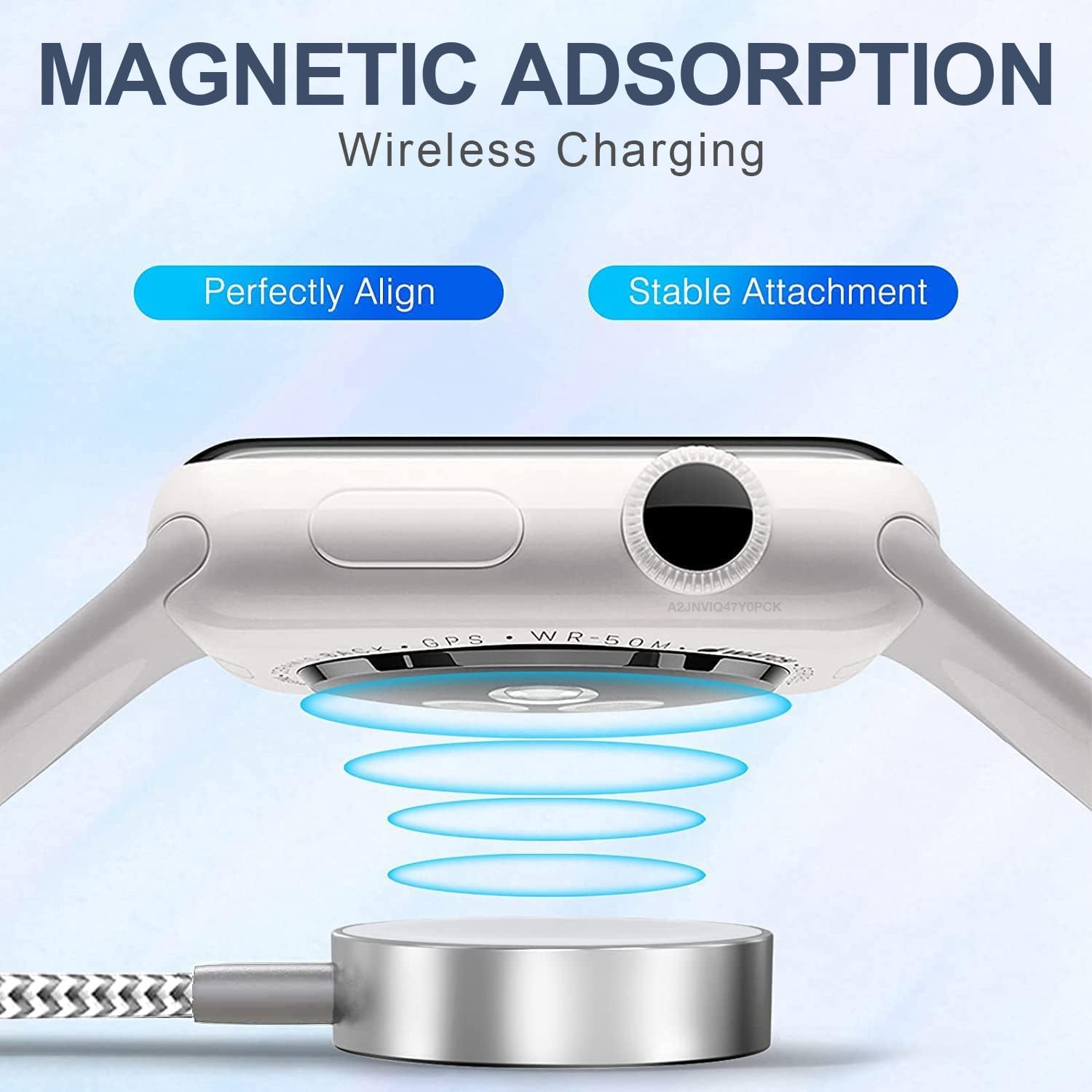 Zeitel 2 in1 Watch Charger Cable for Apple Devices with Magnetic Fast Charging | 3.3 ft Braided Nylon