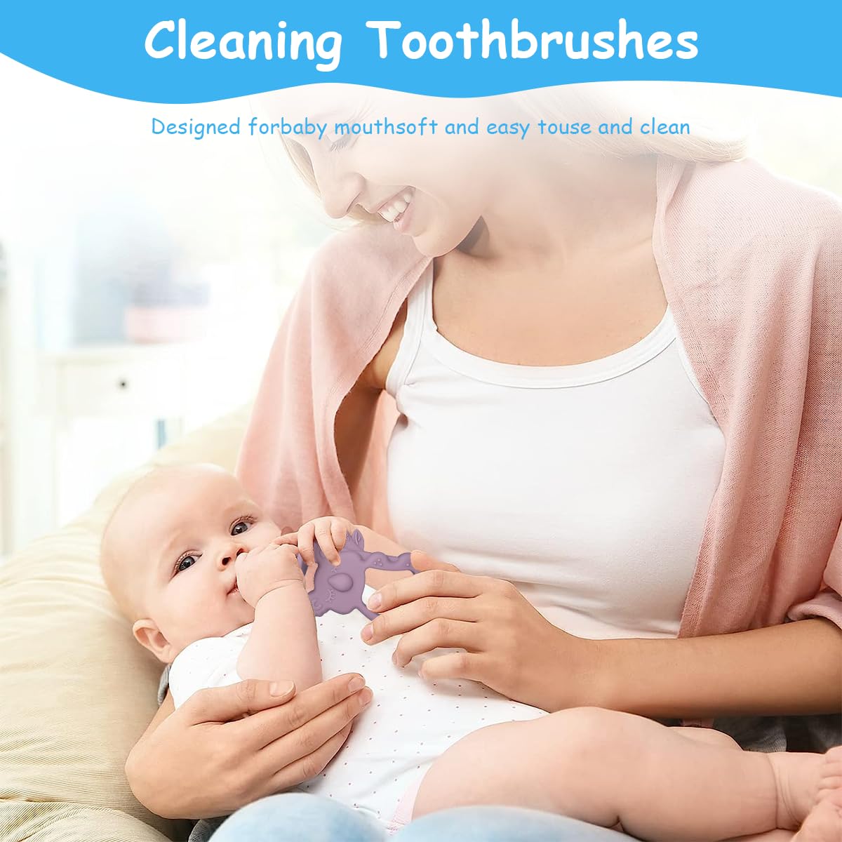 SNOWIE SOFT Baby Teething Toy for 8+ Months with Suction Base and Silicone Koala Brush