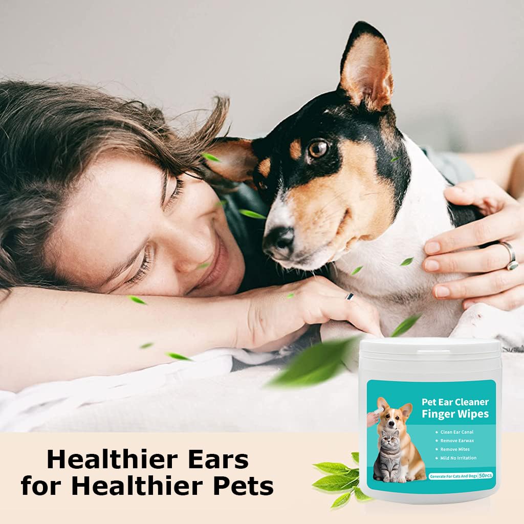 Qpets Pet Wet Wipes 150PCS for Dog and Cat Cleaning featuring EDI Purified Liquid | Gentle Non Woven Finger Cot Design