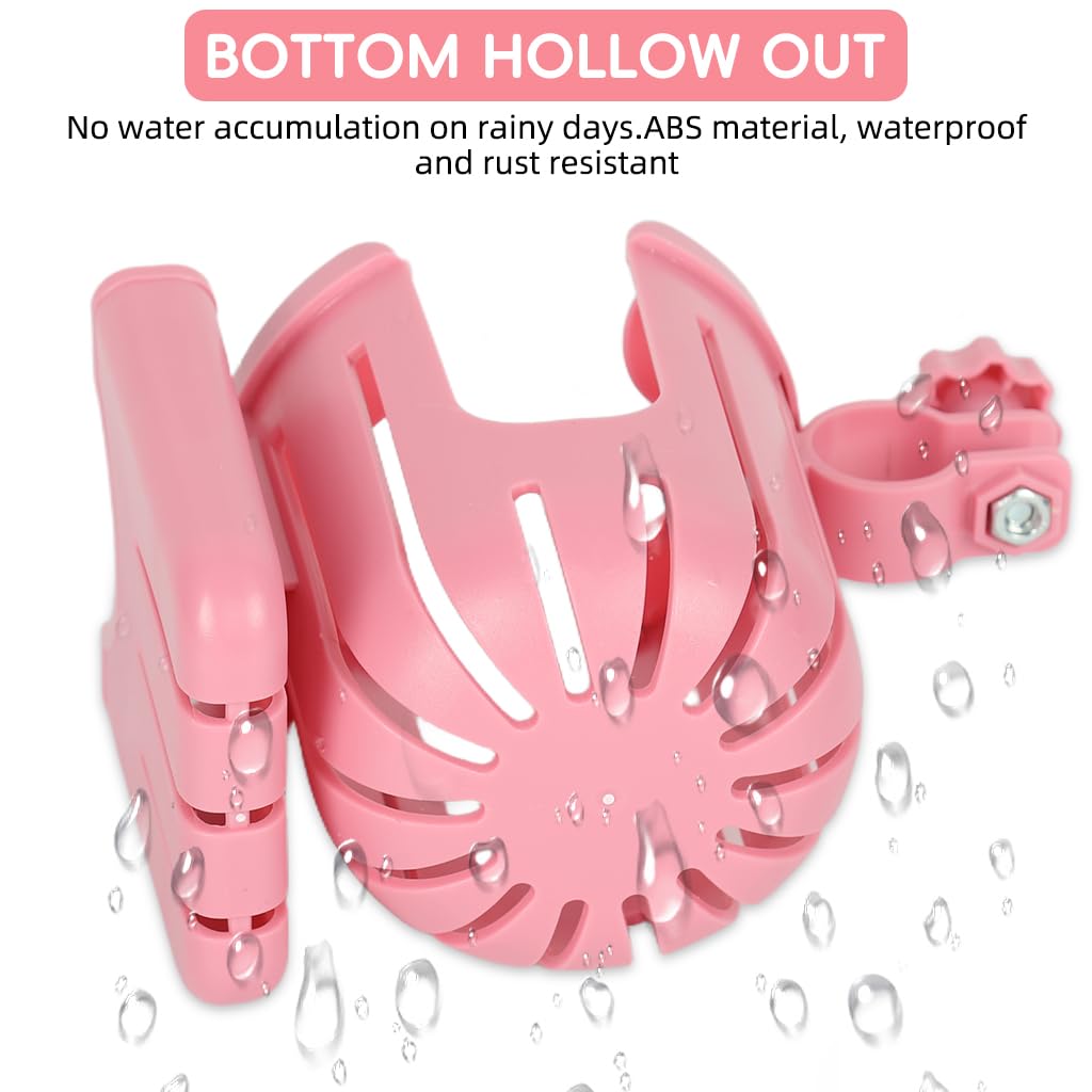 Proberos Water Bottle Holder for Bikes with 2 in 1 Phone Mount featuring Screw Fix Clamp | Pink