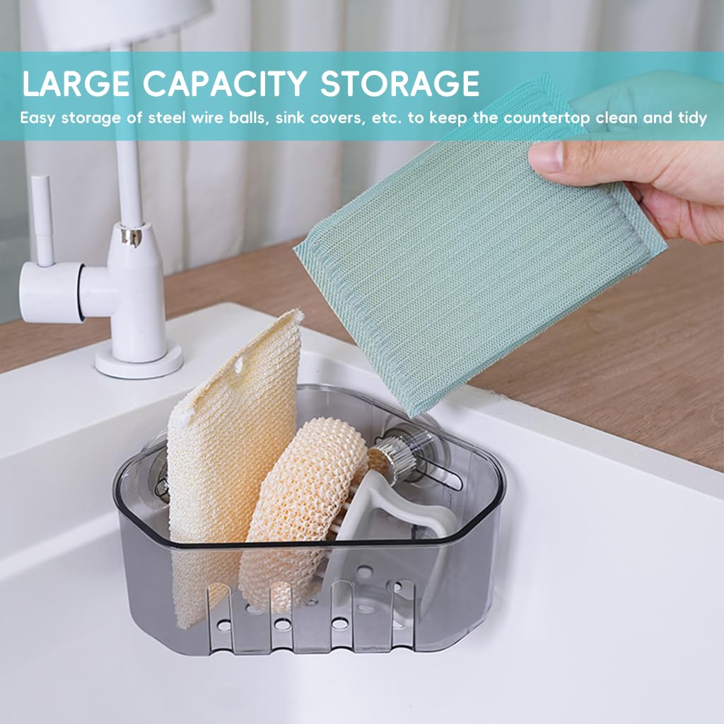 HASTHIP Kitchen Sink Strainer Basket for Corners with Triangle Design and Plastic Body | Easy to Clean Drain Basket for Food Waste and Fruits