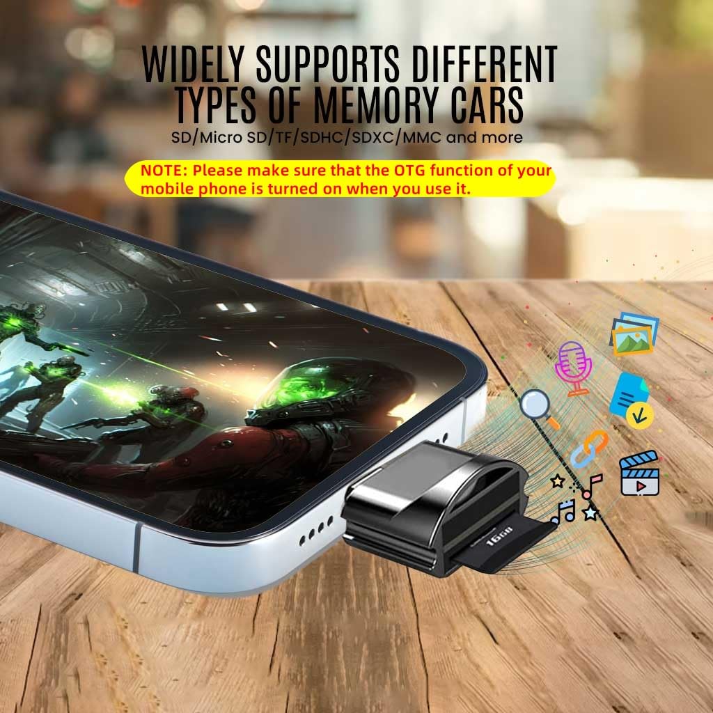 Verilux TF Card Reader for USB C Devices with OTG Function | Includes 2PCS and Keychain